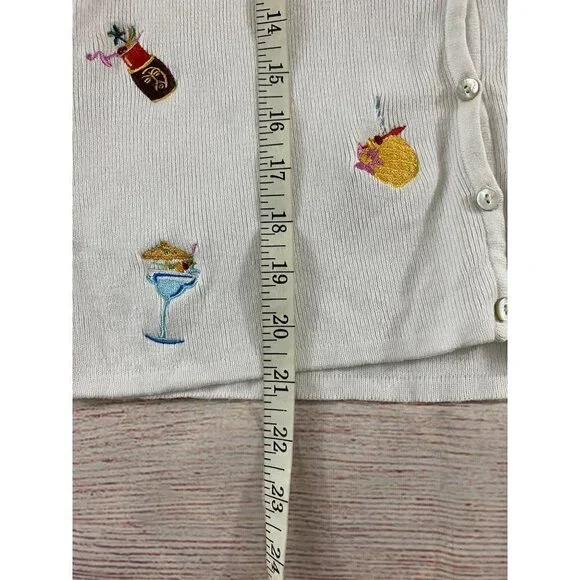 Alexandra Bartlett Petite White Embroidered Cardigan - PS - Picture 5 of 12